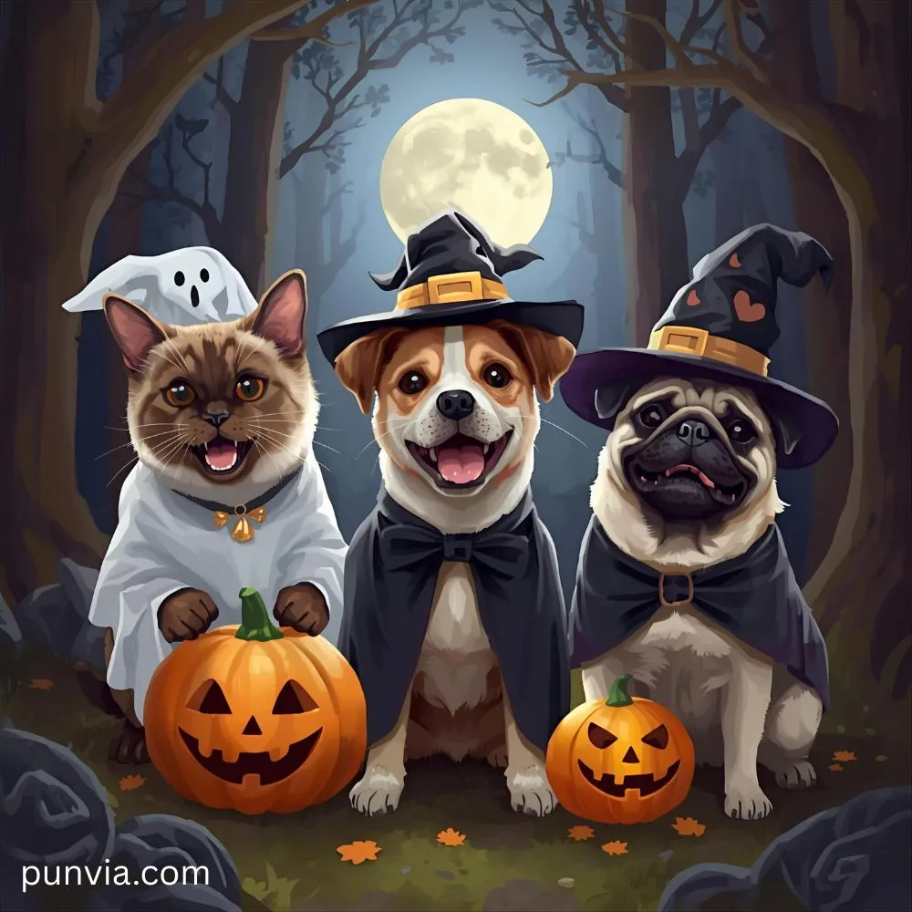 Funny Animal Halloween Puns