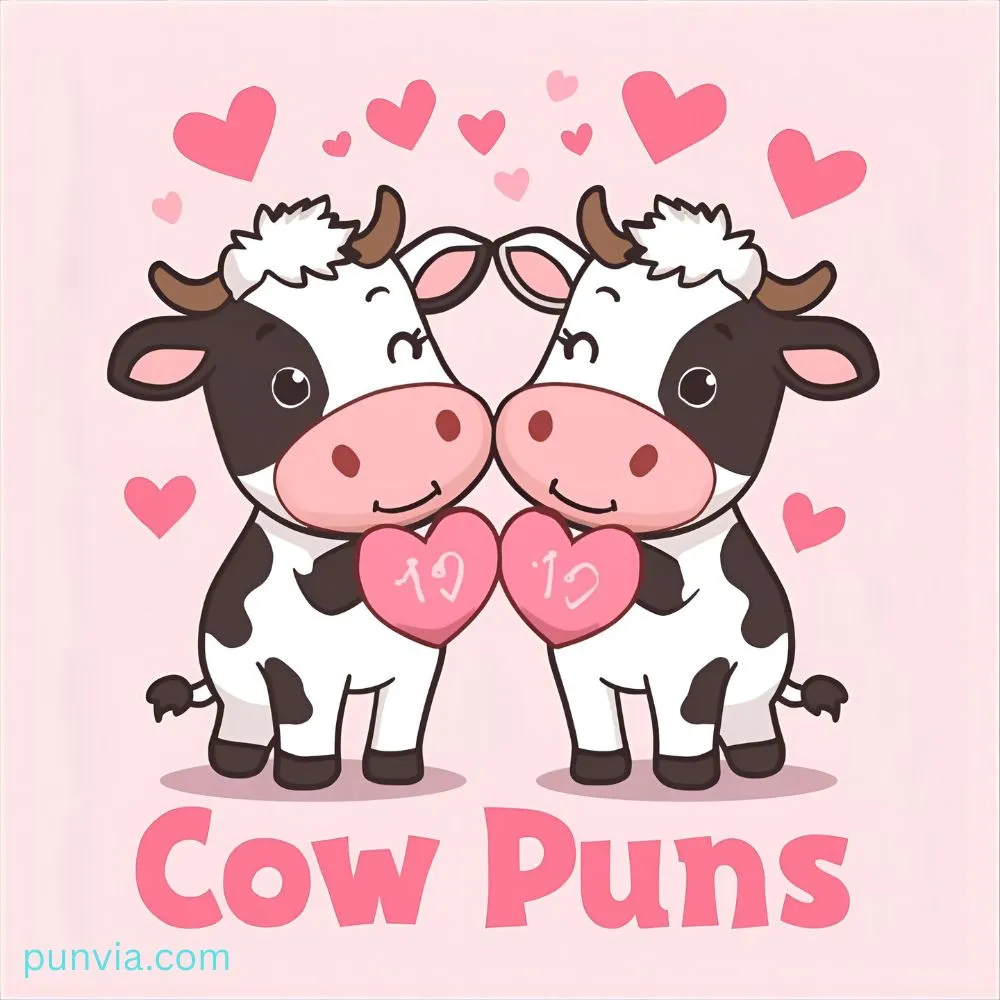 Romantic Cow Puns for Lovebirds