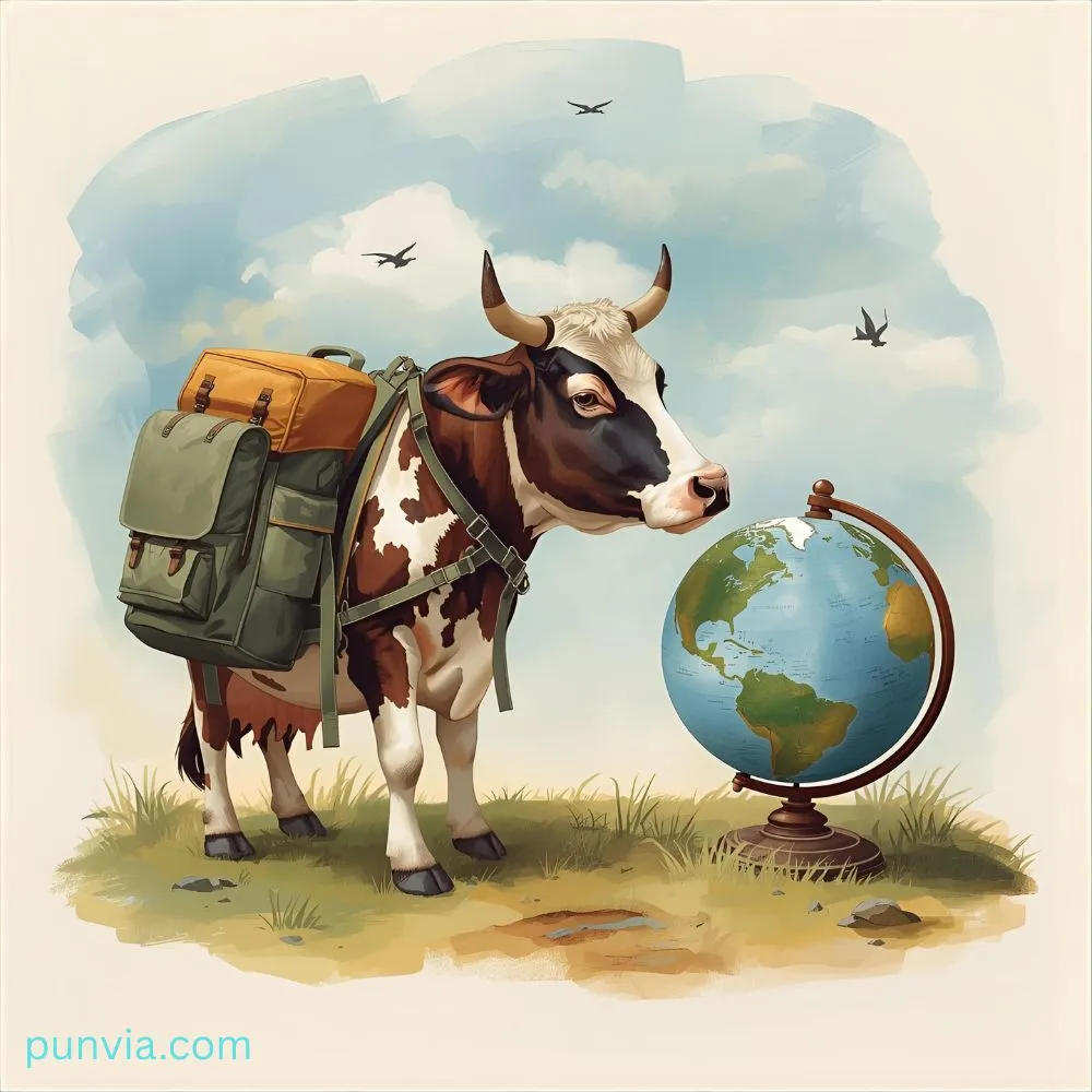 Travel & Adventure Cow Puns